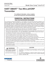 Rosemount XMT HART Two-Wire pH/ORP Transmitter Abridged Owner's manual