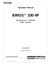 Rosemount BINOS 100 4P Analyzer-1st Ed. Owner's manual