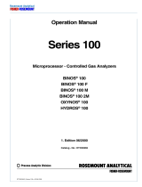 Rosemount BINOS 100 Series Analyzers including OXYNOS 100, HYDROS 100-1st Ed. Owner's manual