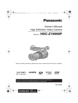 Panasonic HDC-Z10000P User manual