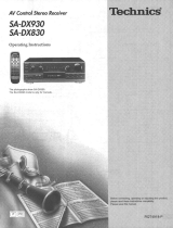 Technics SADX830 - RECEIVER User manual