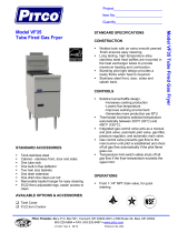 Pitco Frialator VF35 Datasheet