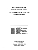 Pitco Frialator E14 Owner's manual