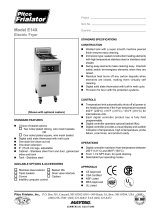 Pitco Frialator E14X Datasheet