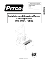 Pitco Frialator P90KL Operating instructions