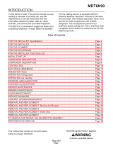 Scotsman MDT6N90 Operating instructions