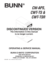 Bunn CWT-TS User manual