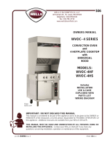 Wells Manufacturing WVOC-4HS WVOC-4 Series Convection Oven and 4 Hot Plate Cooktop Operating instructions