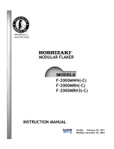 Hoshizaki American, Inc. F-2000MWH(-C) User manual