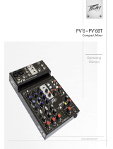 Peavey Electronics PV 6 BT 6 Channel Compact Mixer User manual