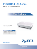 ZyXEL P-2601HNL-F1 series Owner's manual