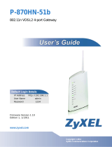 ZyXEL P-870HN-51b Owner's manual
