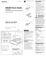 Sony Dream Machine ICF-C218 User manual