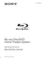 Sony BDV-E970W Owner's manual