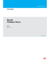 Novell PlateSpin Recon 3.6.1 User guide