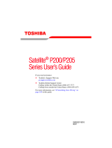 Toshiba P205 User manual