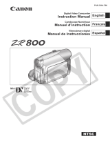 Canon ZR-800 User manual