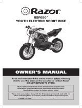 Sharper Image Razor® Electric Dirt Bike Owner's manual