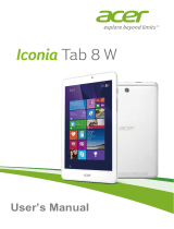 Acer ICONIA TAB 8 WI WINDOWS 32GB User manual