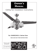 Monte Carlo Fan Company 3AXR52XX3-L Series Owner's manual