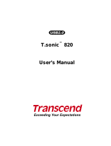Transcend T Sonic 820 Owner's manual