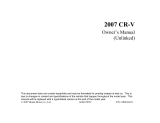 Honda CR-V 2007 Owner's manual