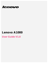 Lenovo A1000 User manual