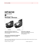 Hitachi VME-520A - Camcorder User manual