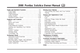 Pontiac Solstice 2008 Owner's manual