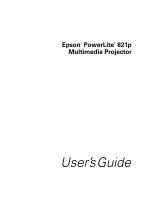 Epson PowerLite 821p User manual