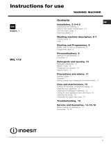 Indesit WIL 113 (UK) (TE) User manual