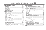 Cadillac 2005 STS Owner's manual