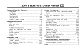 Saturn VUE 2004 Owner's manual