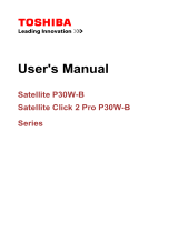 Toshiba P30W-108 User manual