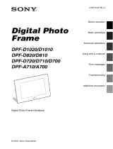 Sony DPF-D810 User manual