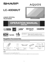 Sharp LC-40D68UT Owner's manual