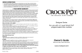 Crock-Pot Designer Series Owner's manual