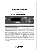 Fostex D2424LV Owner's manual