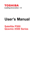 Toshiba X500 (PQX34C-01Q011) User guide