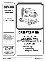 Craftsman Craftsman 113.170260 Owner's manual