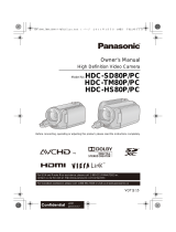 Panasonic HDC-HS80 User manual