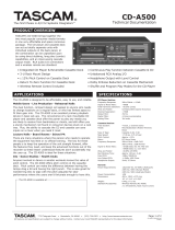 Tascam CD-A500 Technical Documentation