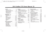 Cadillac 2014 CTS Sedan Owner's manual
