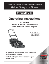 Mountfield SP185 Operating instructions