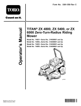 Toro TITAN ZX 6000 Zero-Turn-Radius Riding Mower User manual