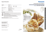 Panasonic SD2501 Breadmaker User manual