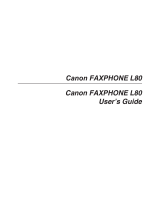 Canon FAXPHONE L80 User manual