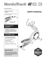 NordicTrack E 6.3 User manual