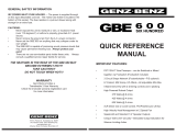 Genz Benz GBE 600 Quick Reference Manual