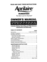 Aprilaire 445 Owner's manual